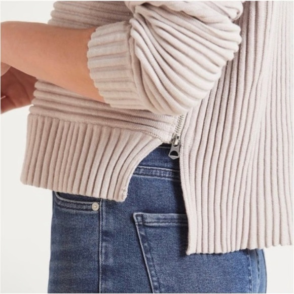 Varley Women’s Beige Talbert Ribbed Sweater Size XSmall - Picture 2 of 13